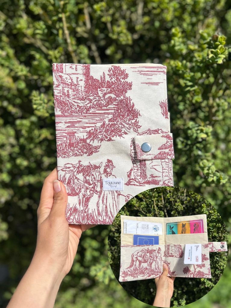 Pochette a carnet de santé Toile de Juy