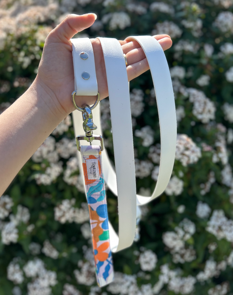 Laisse Biothane poignée interchangeable Gipsy Blanc