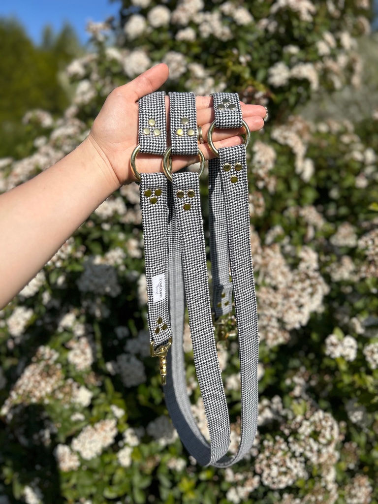 Laisse multiposition Pied de poule