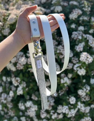 Laisse Biothane poignée interchangeable Montpellier Blanc