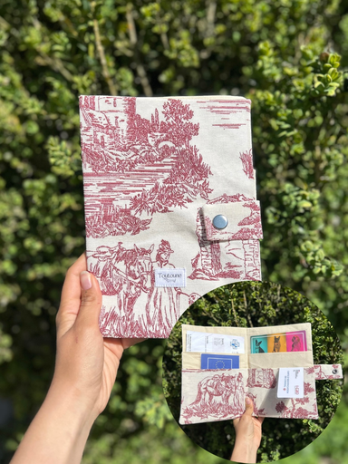 Pochette a carnet de santé Toile de Juy